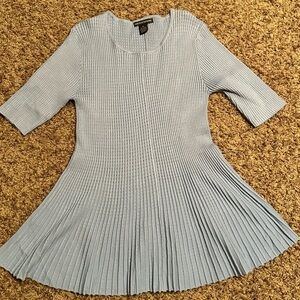 Chelsea & Theodore Light Blue Textured Top